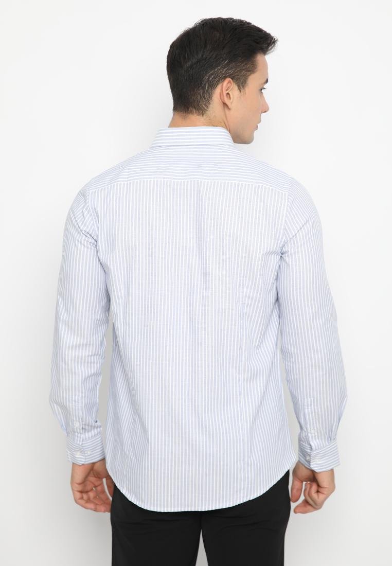 Jobb Alegra Kemeja Pria Lengan Panjang Slim Fit Light Grey - Image 3