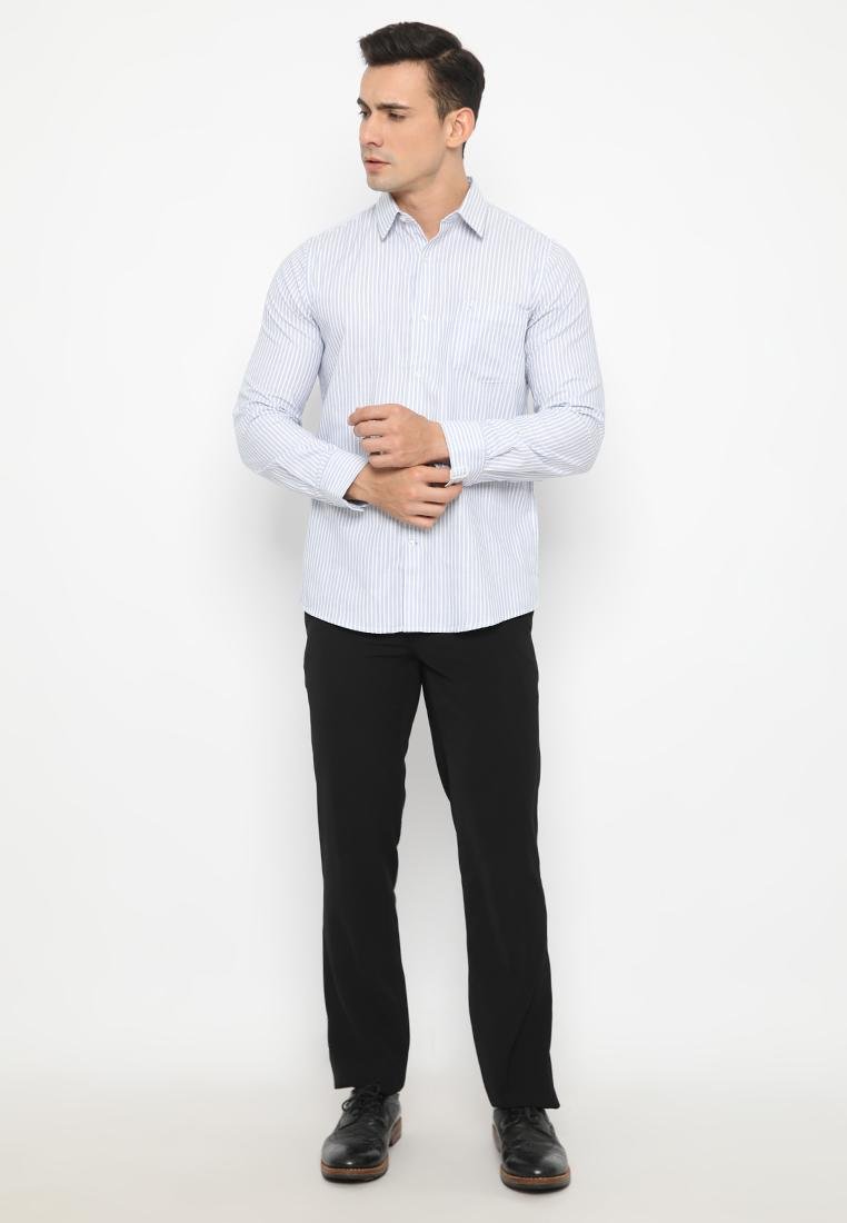 Jobb Alegra Kemeja Pria Lengan Panjang Slim Fit Light Grey - Image 4