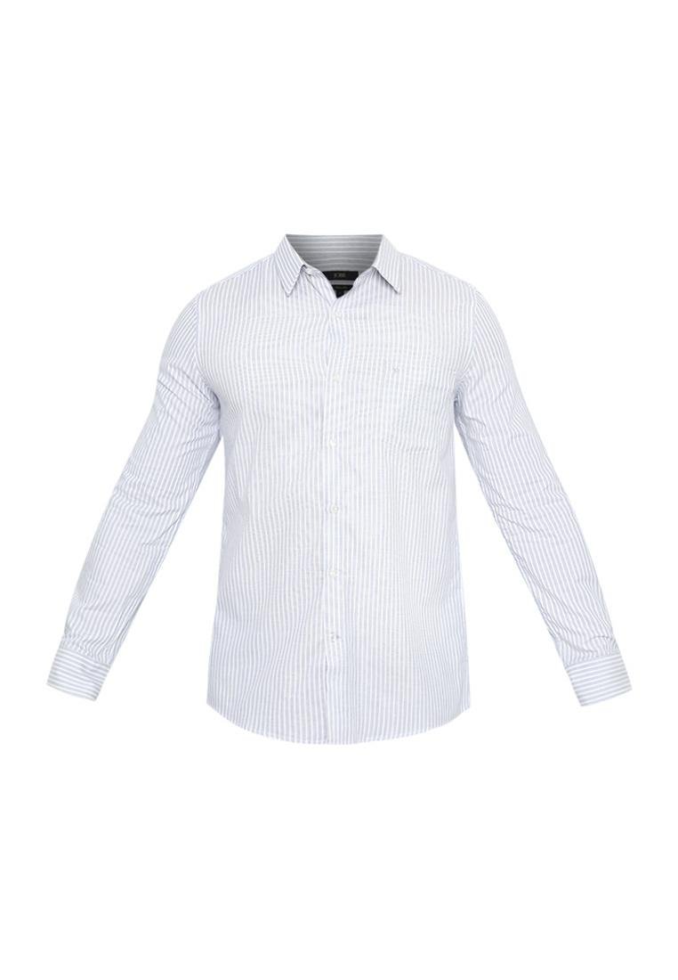 Jobb Alegra Kemeja Pria Lengan Panjang Slim Fit Light Grey - Image 6