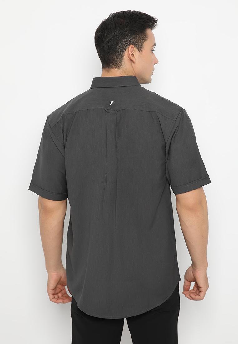 Jobb Cello Kemeja Pria Lengan Pendek Regular Fit Dark Grey - Image 3