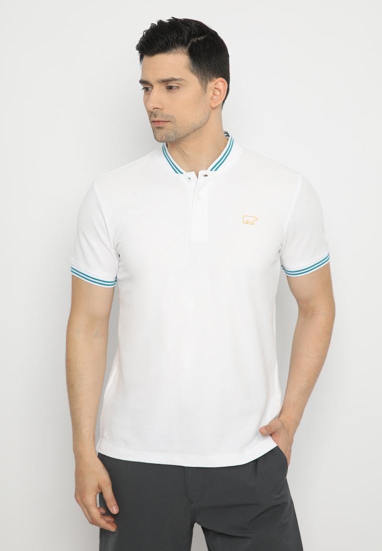 Jack Nicklaus Levante Polo Shirt Pria Slim Fit White