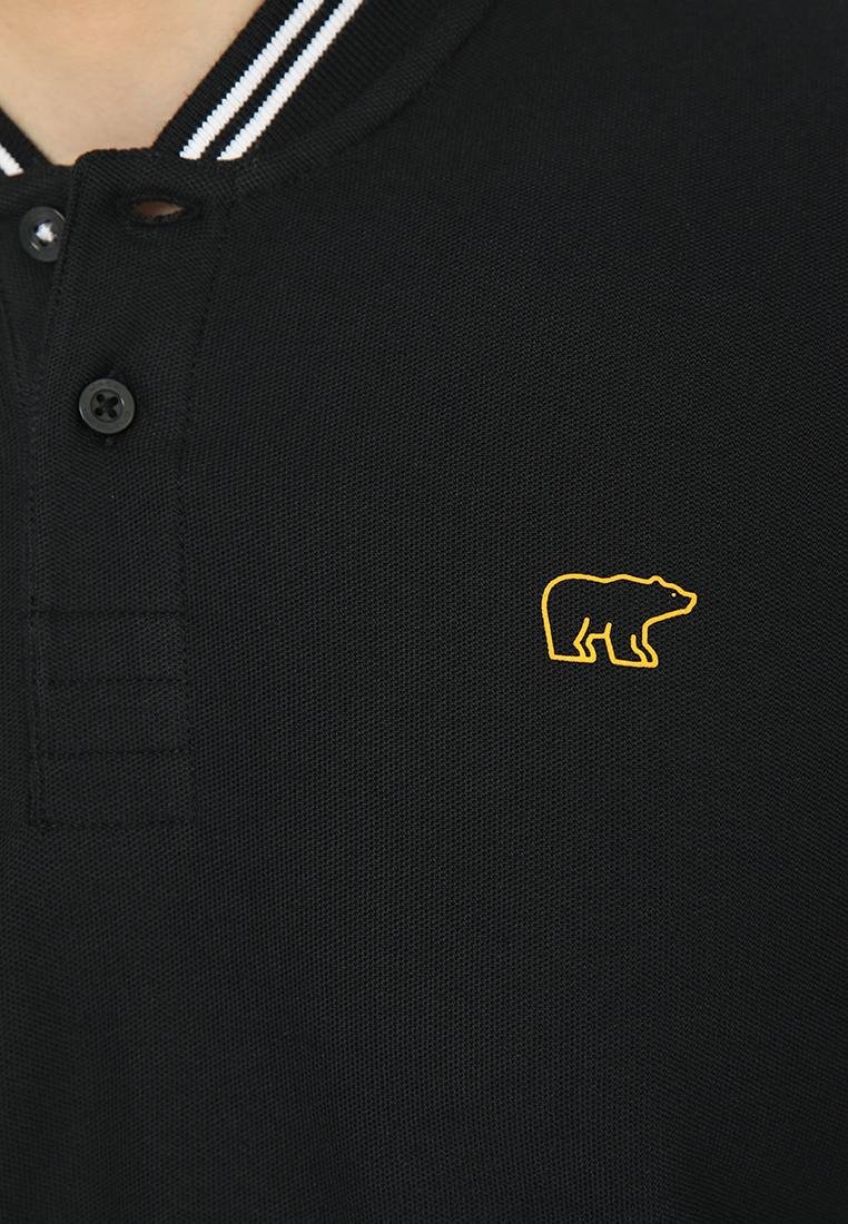 Jack Nicklaus Levante Polo Shirt Pria Slim Fit Hitam - Image 5