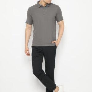 Jobb Montero Polo Shirt Pria Lengan Pendek Slim Fit Abu-abu
