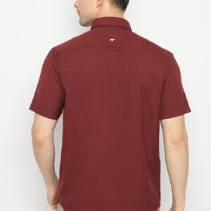 Jack Nicklaus Forester Kemeja Pria Lengan Pendek Slim Fit Maroon