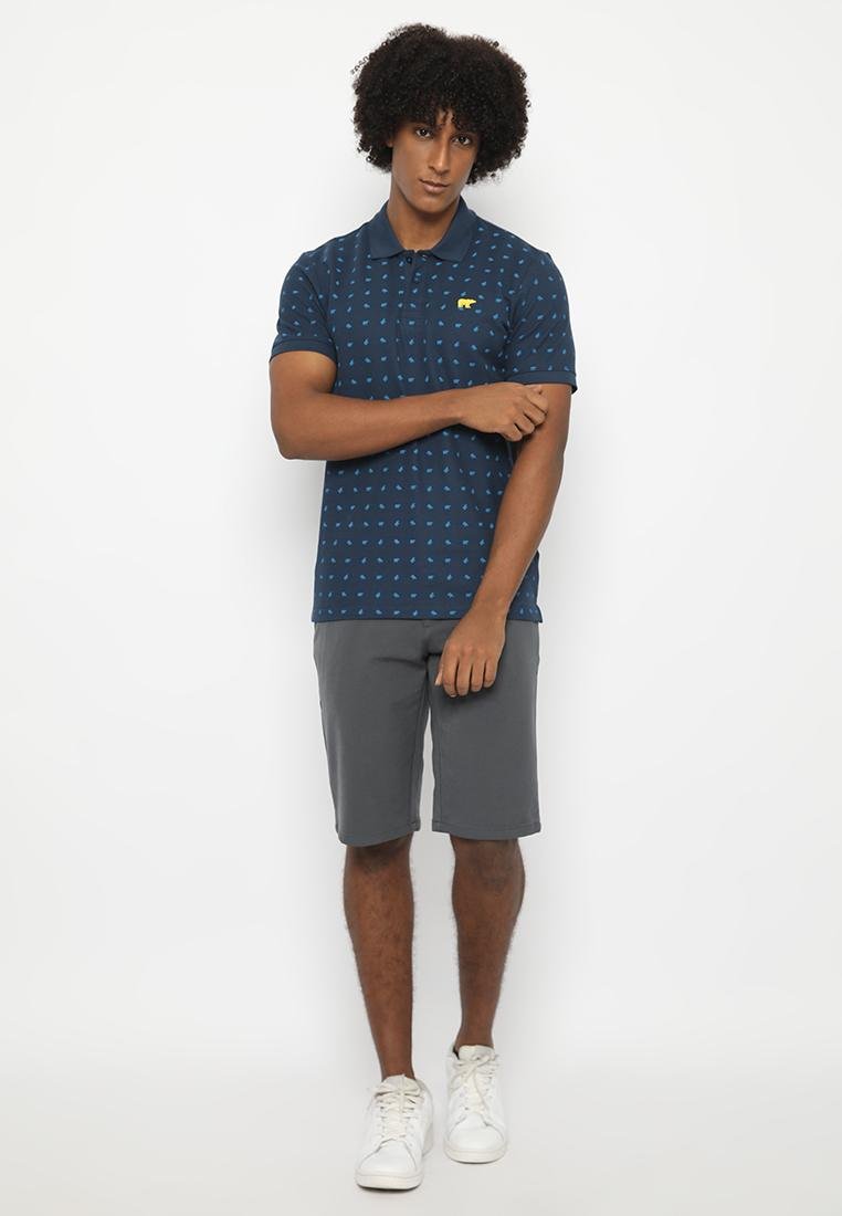 Jack Nicklaus Aero Polo Shirt Pria Slim Fit Navy - Image 3