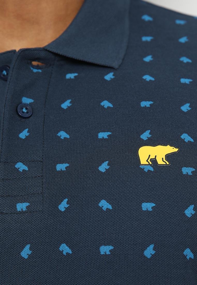 Jack Nicklaus Aero Polo Shirt Pria Slim Fit Navy - Image 5