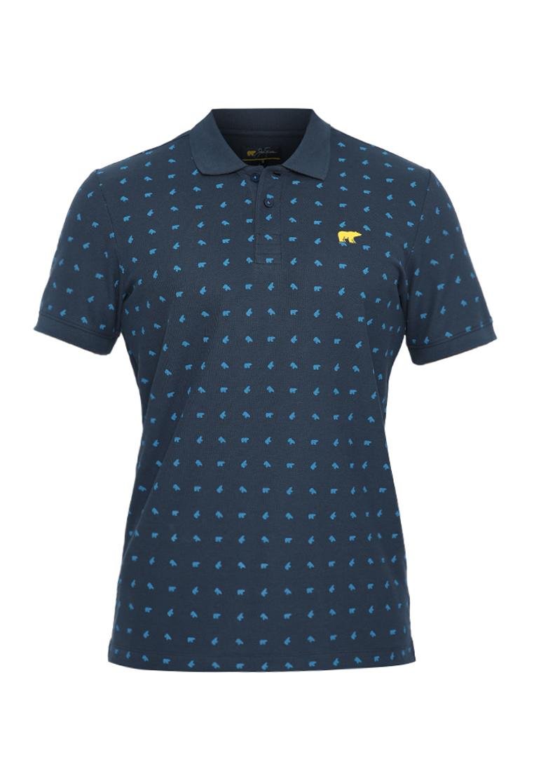 Jack Nicklaus Aero Polo Shirt Pria Slim Fit Navy - Image 6