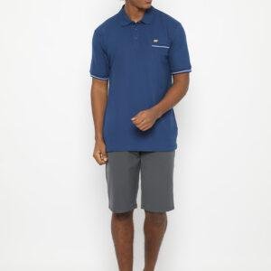 Jack Nicklaus Supra Polo Shirt Pria Regular Fit Estate Blue