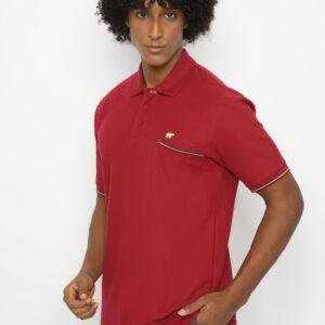 Jack Nicklaus Supra Polo Shirt Pria Regular Fit Burgundy