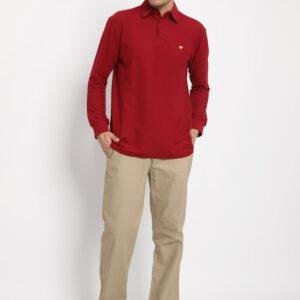 Jack Nicklaus Davidton Polo Shirt Pria Regular Fit Burgundy