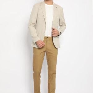 Jobb Cavali-T2 Jas Pria Slim Fit Light Khaki