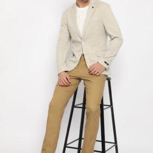 Jobb Cavali-T2 Jas Pria Slim Fit Light Khaki