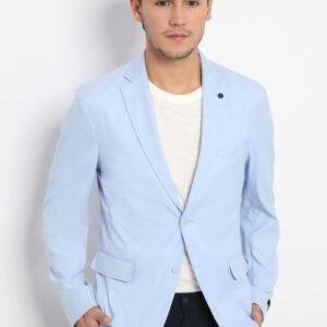 Jobb Cavali-T2 Jas Pria Slim Fit Light Blue