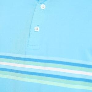 Jack Nicklaus Bari Premium Multi Chest Stripe Polo Mediterranean Sea