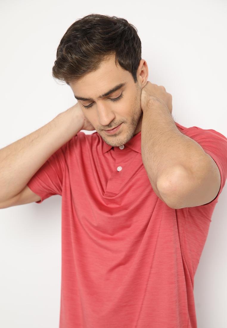 Jack Nicklaus Cagliari Premium Tonal 2 Color Solid Polo Grenadine - Image 2