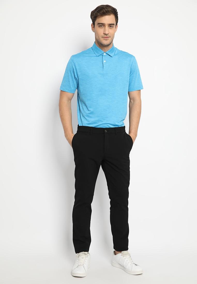 Jack Nicklaus Cagliari Premium Tonal 2 Color Solid Polo Mediterranean Sea - Image 4