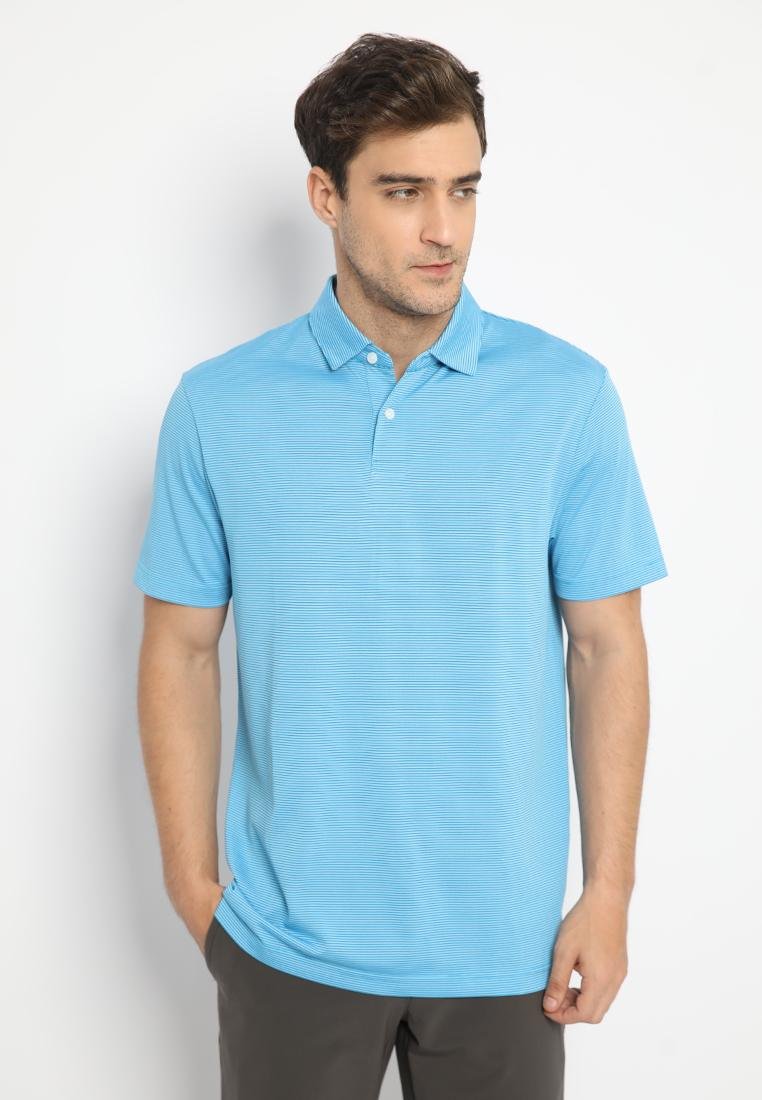 Jack Nicklaus Catania Premium Feeder Stripe Polo Mediterranean Sea
