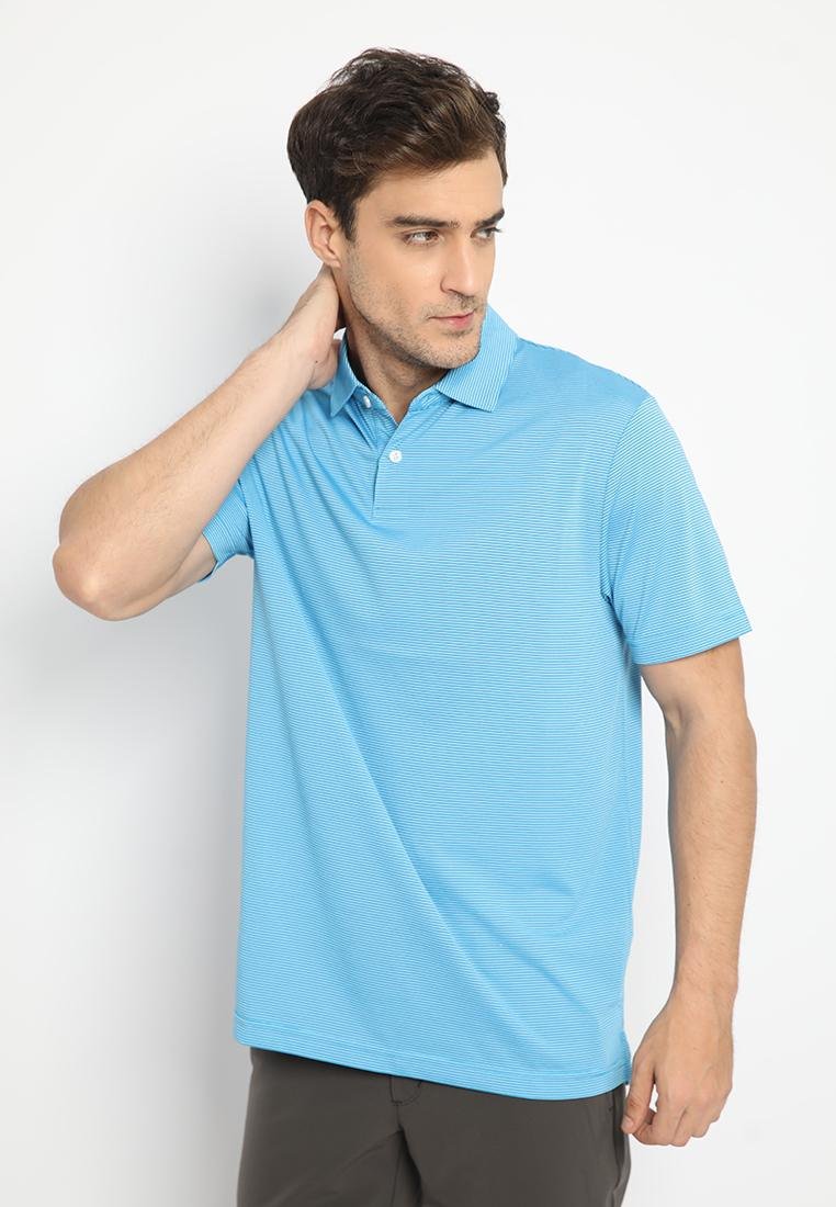 Jack Nicklaus Catania Premium Feeder Stripe Polo Mediterranean Sea - Image 2