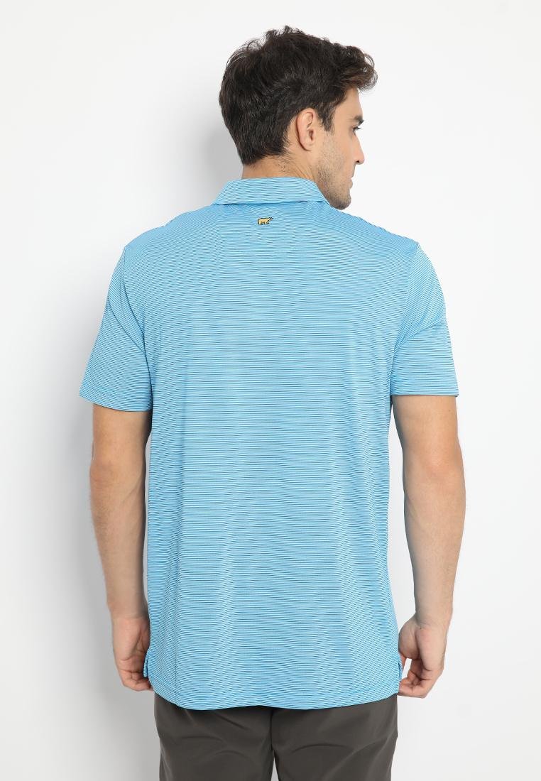 Jack Nicklaus Catania Premium Feeder Stripe Polo Mediterranean Sea - Image 3