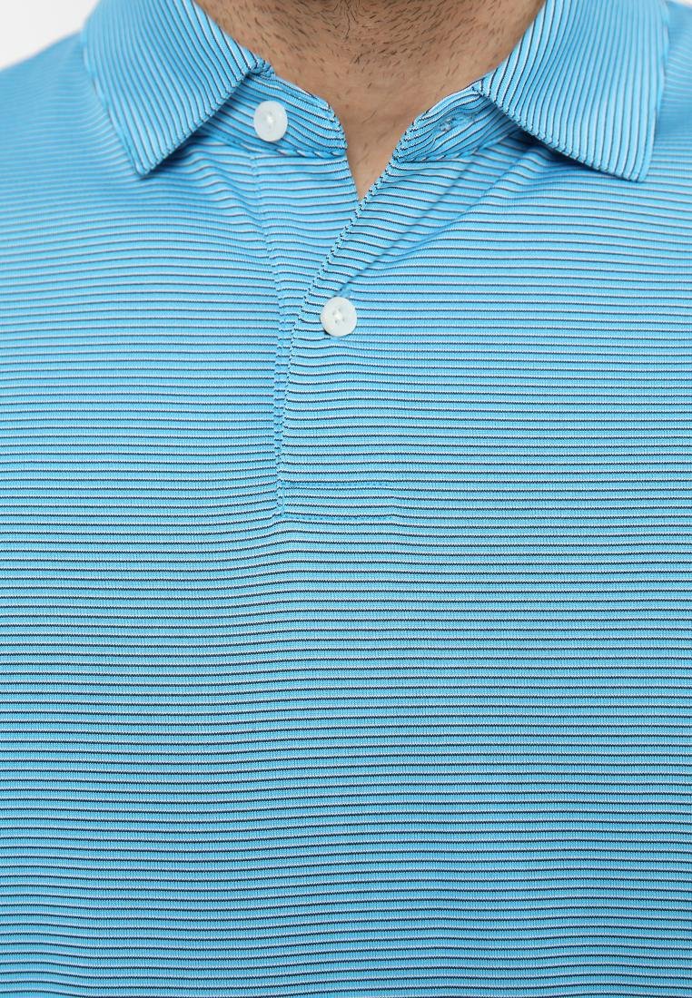 Jack Nicklaus Catania Premium Feeder Stripe Polo Mediterranean Sea - Image 5