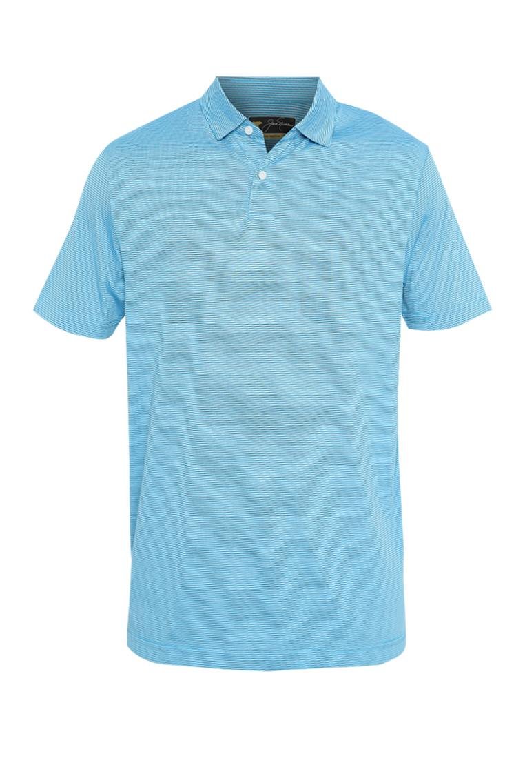 Jack Nicklaus Catania Premium Feeder Stripe Polo Mediterranean Sea - Image 6
