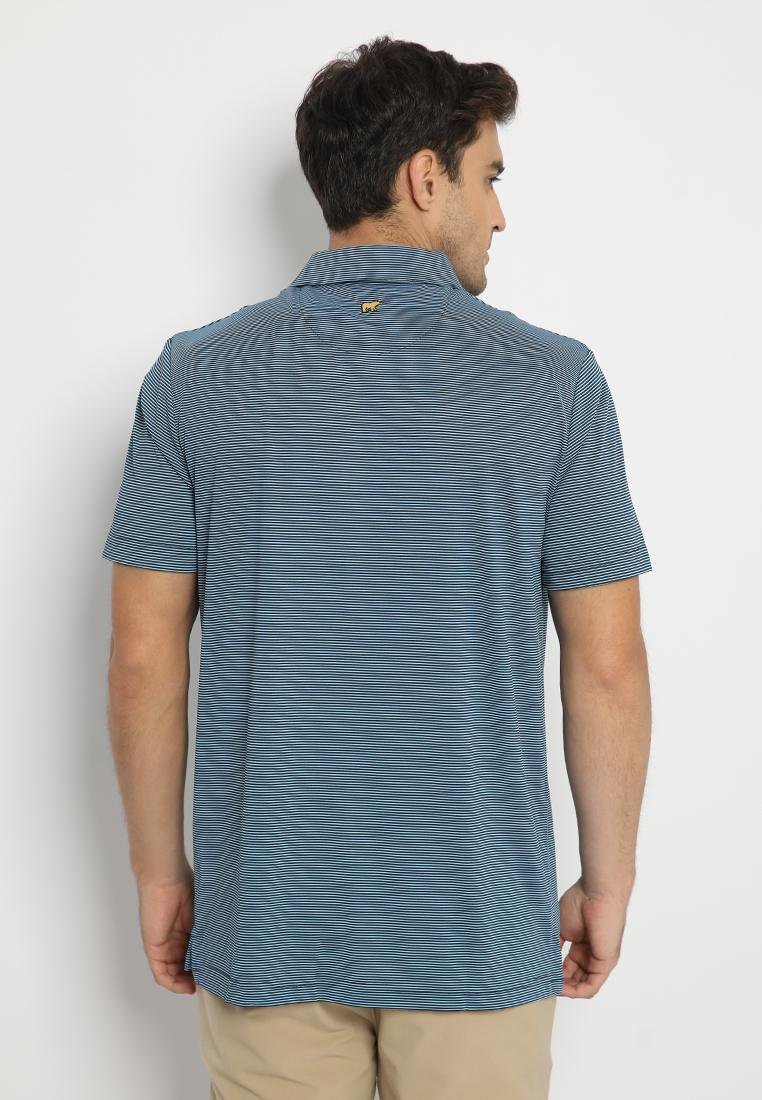 Jack Nicklaus Catania Premium Feeder Stripe Polo Classic Navy - Image 3