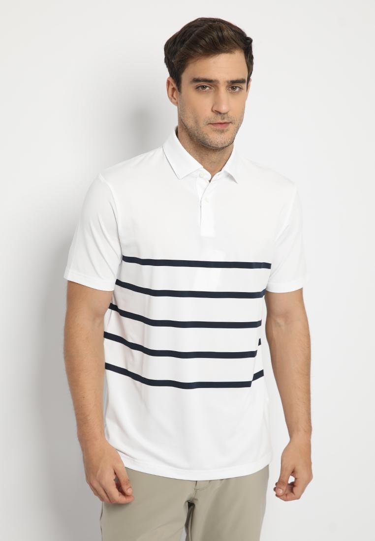 Jack Nicklaus Ferrara Premium Engineered Body Stripe Polo Bright White