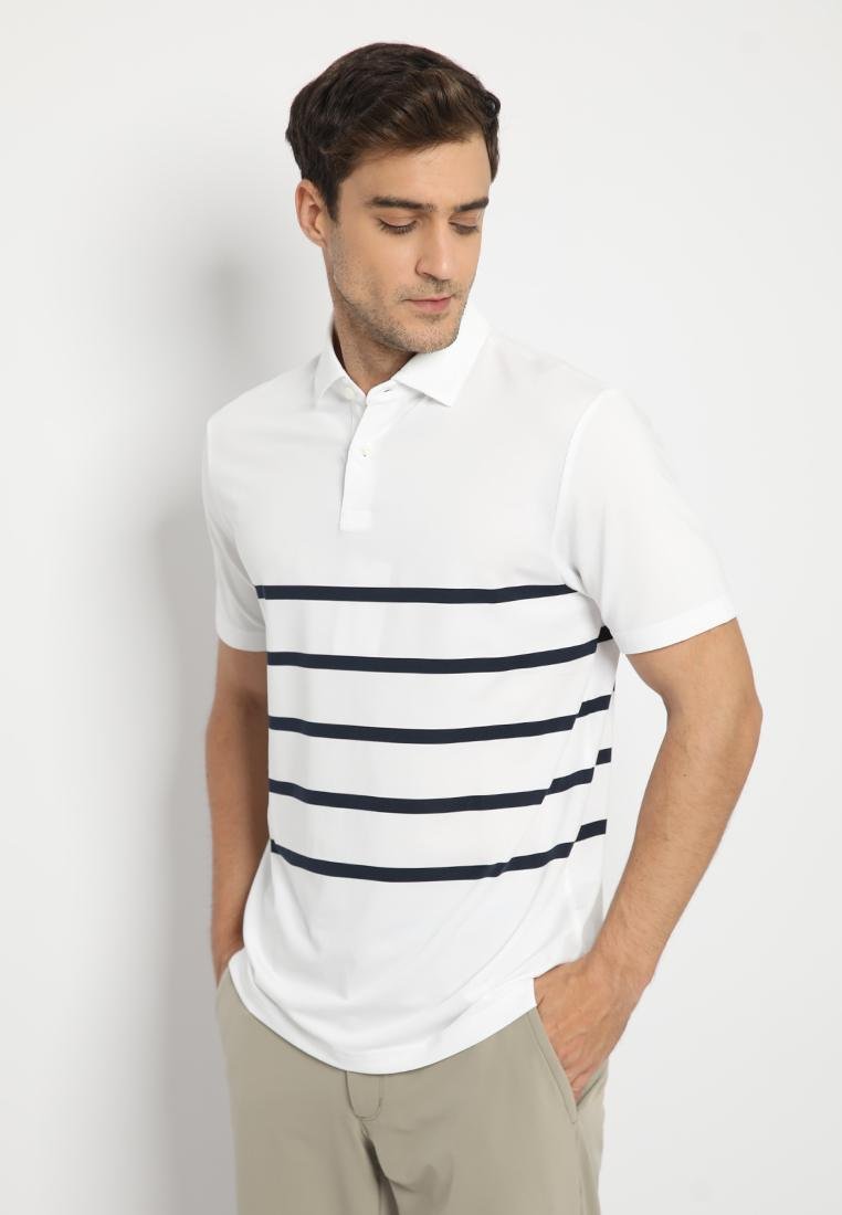 Jack Nicklaus Ferrara Premium Engineered Body Stripe Polo Bright White - Image 2
