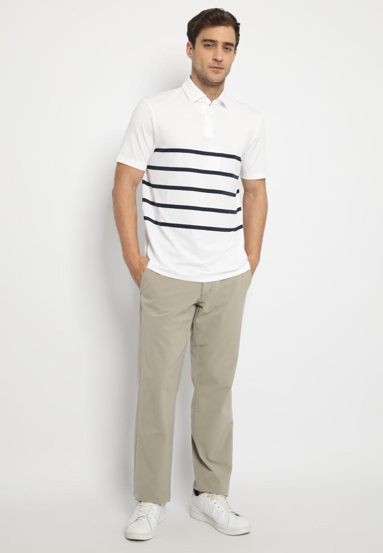 Jack Nicklaus Ferrara Premium Engineered Body Stripe Polo Bright White - Image 4