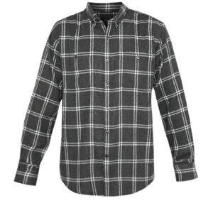 Jobb Akuro Kemeja Pria Flannel Lengan Panjang Regular Fit Abu-abu