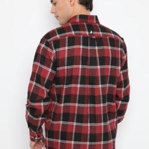 Jobb Loreyo Kemeja Pria Flannel Lengan Panjang Regular Fit Maroon