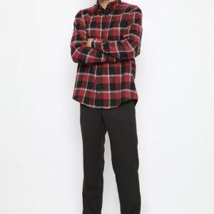 Jobb Loreyo Kemeja Pria Flannel Lengan Panjang Regular Fit Maroon