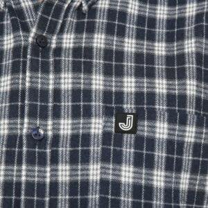 Jobb Aoki Kemeja Pria Flannel Lengan Panjang Slim Fit Navy