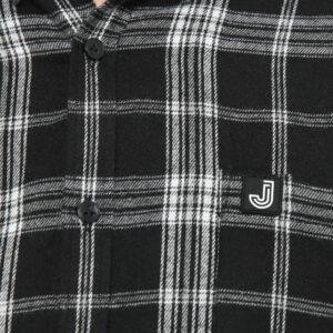Jobb Seiba Kemeja Pria Flannel  Lengan Panjang Slim Fit Hitam