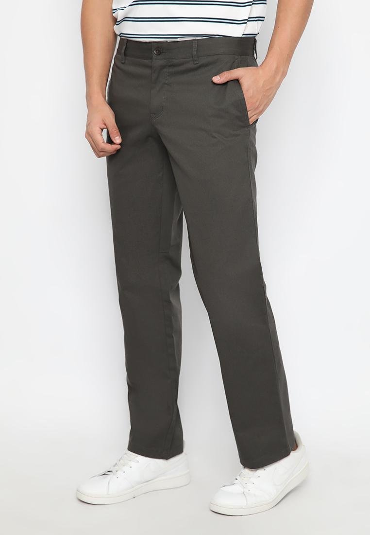 Jack Nicklaus Republic Celana Panjang Pria Regular Fit Coklat abu - Image 2