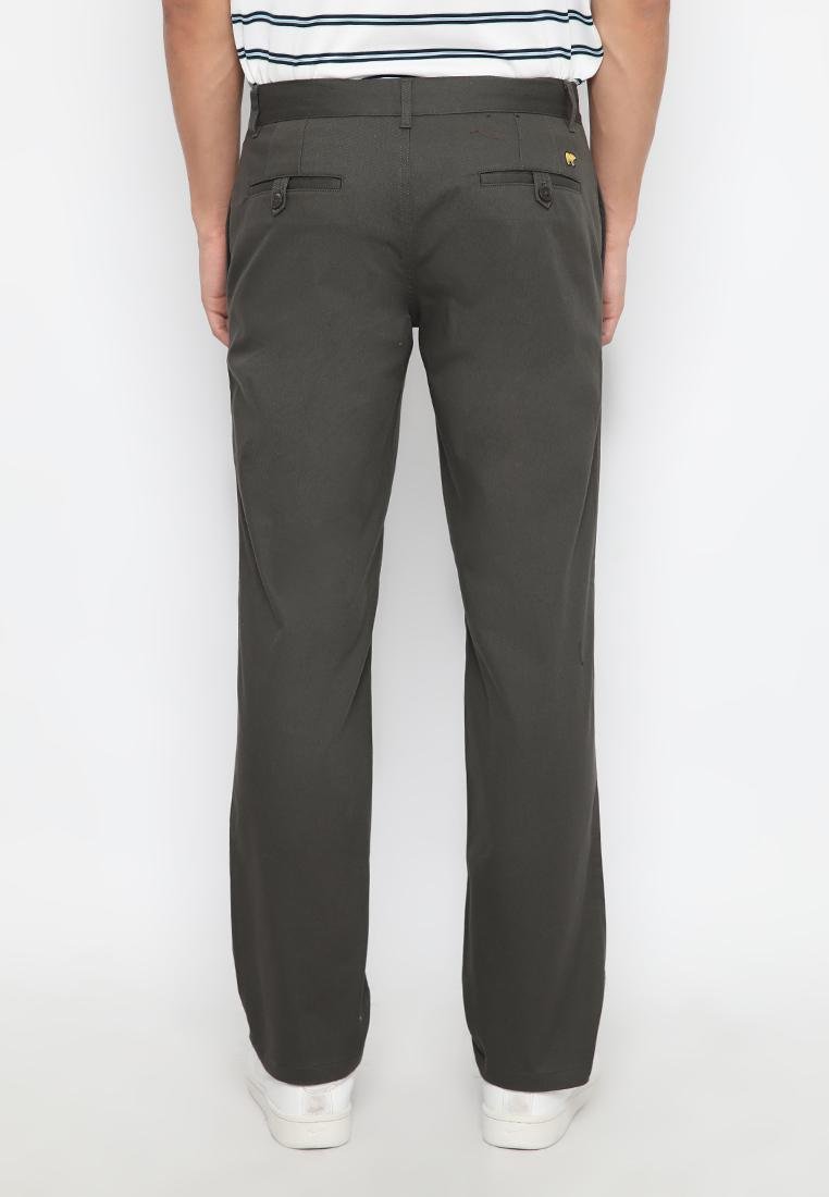 Jack Nicklaus Republic Celana Panjang Pria Regular Fit Coklat abu - Image 3