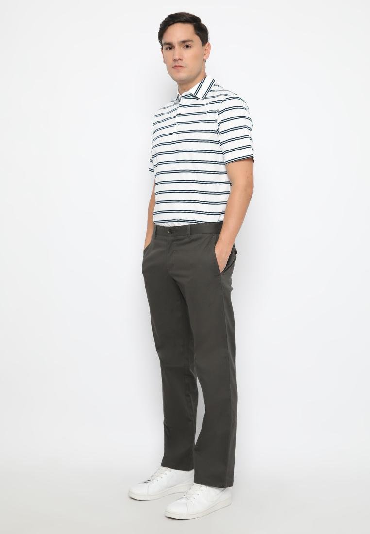 Jack Nicklaus Republic Celana Panjang Pria Regular Fit Coklat abu - Image 4