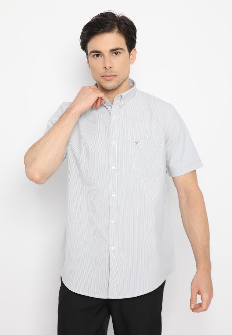 Jobb Revano Kemeja Pria Lengan Pendek Slim Fit Navy