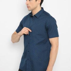 Jobb Kaison Kemeja Pria Lengan Pendek Slim Fit Navy