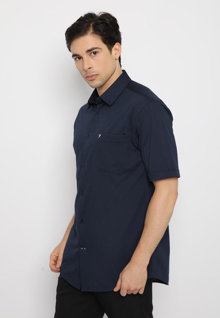 Jobb Caspian Kemeja Pria Lengan Pendek Regular Fit Navy - Image 2