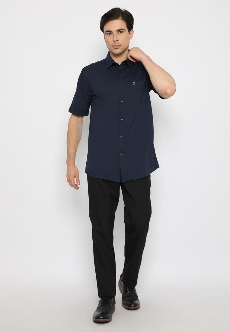 Jobb Caspian Kemeja Pria Lengan Pendek Regular Fit Navy - Image 4