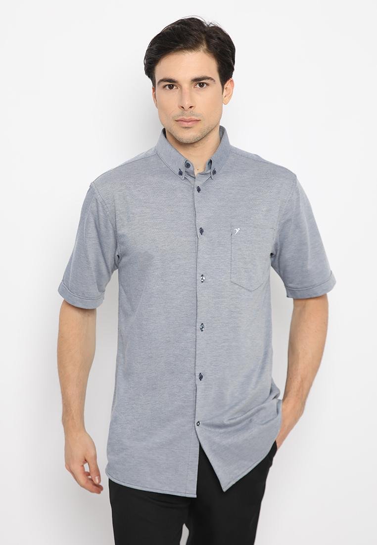 Jobb Caspian Kemeja Pria Lengan Pendek Regular Fit Medium Blue