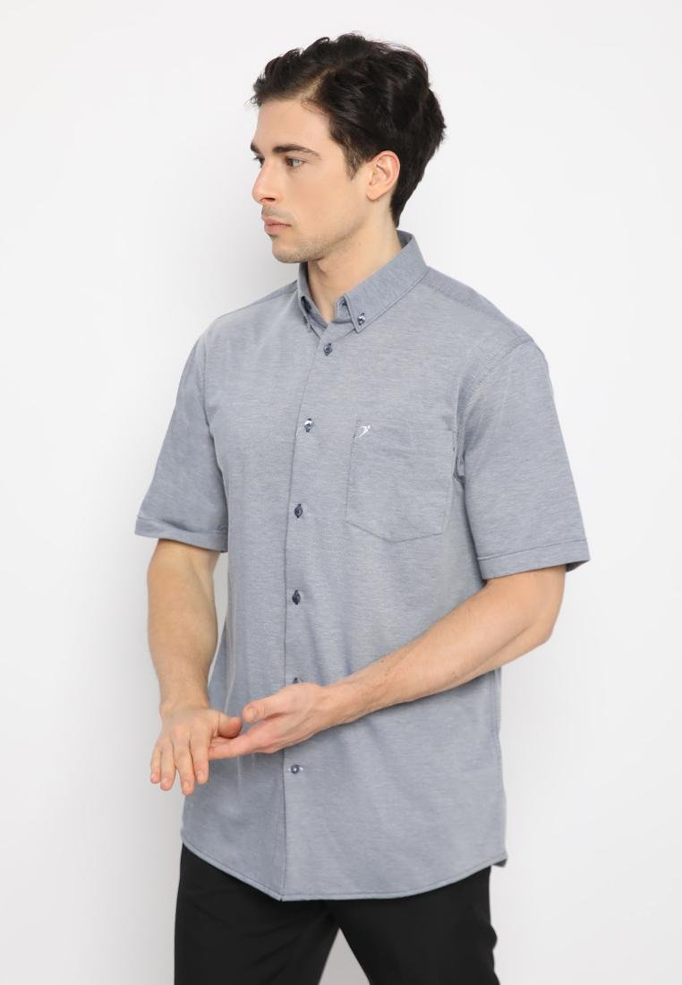 Jobb Caspian Kemeja Pria Lengan Pendek Regular Fit Medium Blue - Image 2