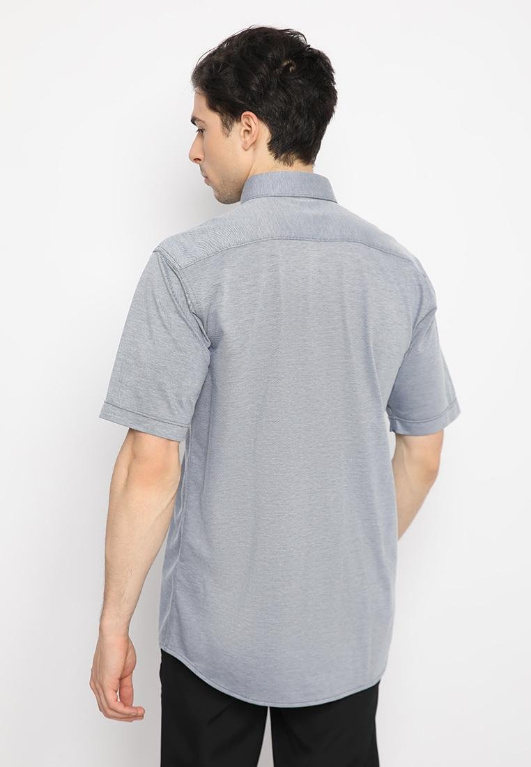 Jobb Caspian Kemeja Pria Lengan Pendek Regular Fit Medium Blue - Image 3