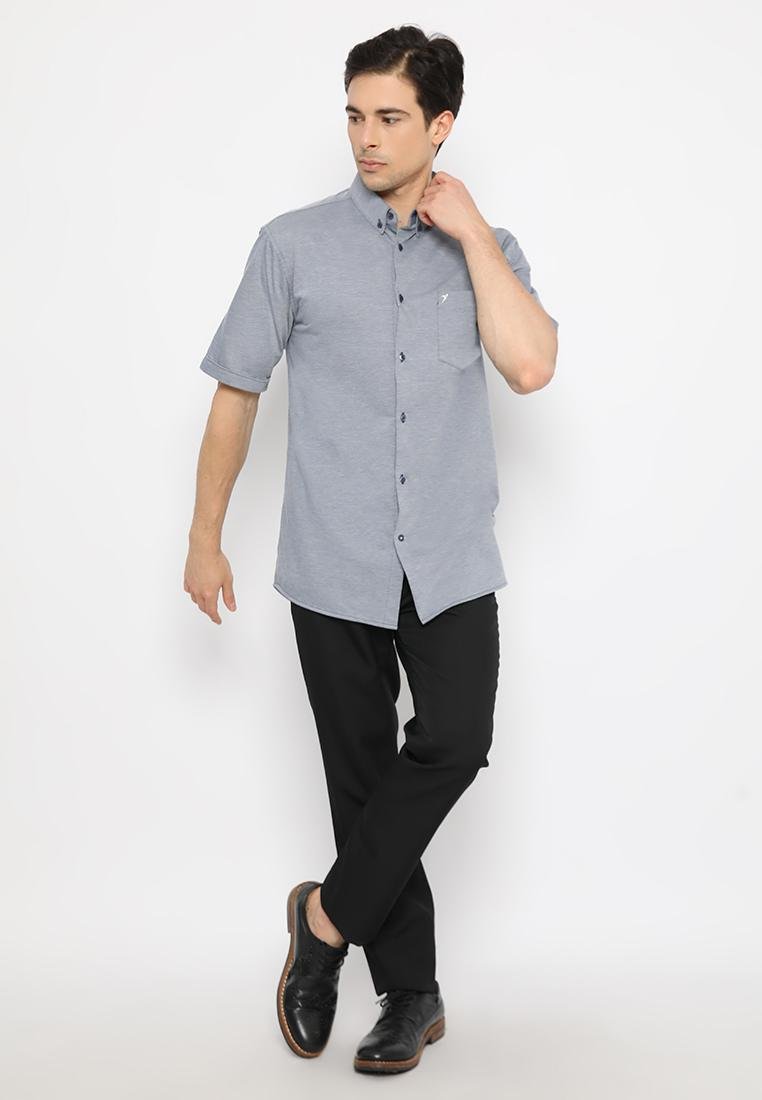 Jobb Caspian Kemeja Pria Lengan Pendek Regular Fit Medium Blue - Image 4