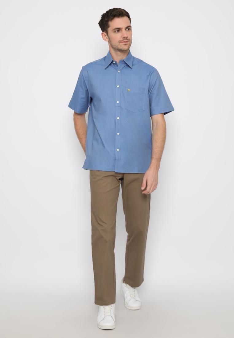 Jack Nicklaus Parma Kemeja Pria Lengan Pendek Regular Fit Navy 2022 - Image 4