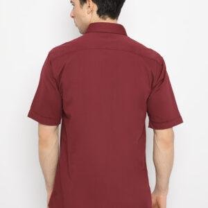 Jobb Caspian Kemeja Pria Lengan Pendek Regular Fit Maroon 2022