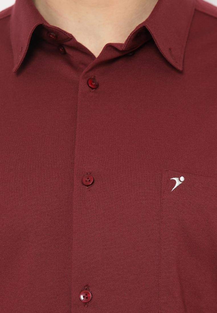 Jobb Caspian Kemeja Pria Lengan Pendek Regular Fit Maroon 2022 - Image 5
