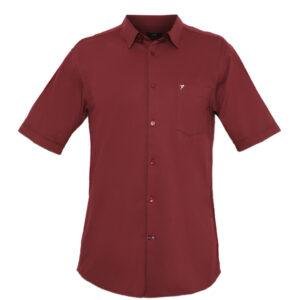 Jobb Caspian Kemeja Pria Lengan Pendek Regular Fit Maroon 2022