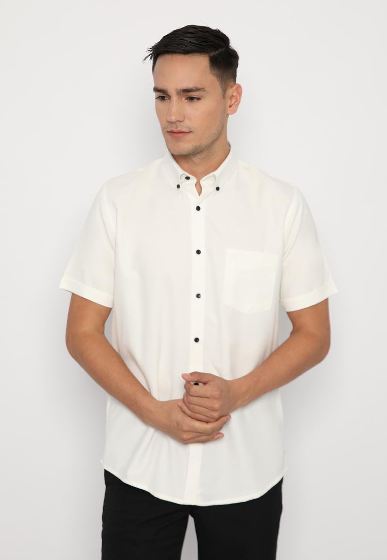 Jobb Ergo Kemeja Pria Lengan Pendek Slim Fit Putih